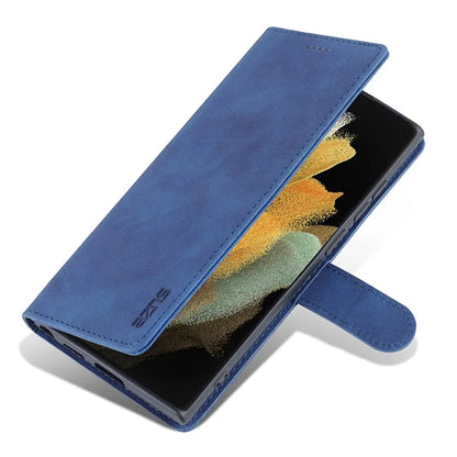 AZNS For Samsung Galaxy S24 Ultra Case Leather Protected Fully Folio Flip Stand Phone Shell