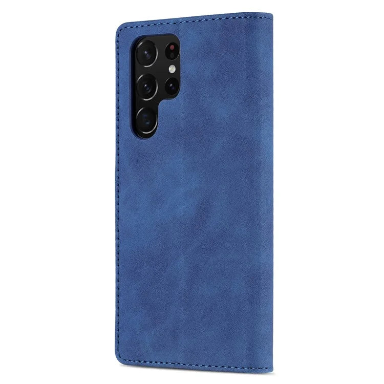 AZNS For Samsung Galaxy S24 Ultra Case Leather Protected Fully Folio Flip Stand Phone Shell