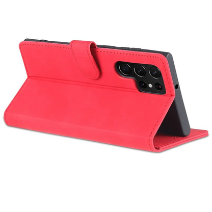 AZNS For Samsung Galaxy S24 Ultra Case Leather Protected Fully Folio Flip Stand Phone Shell