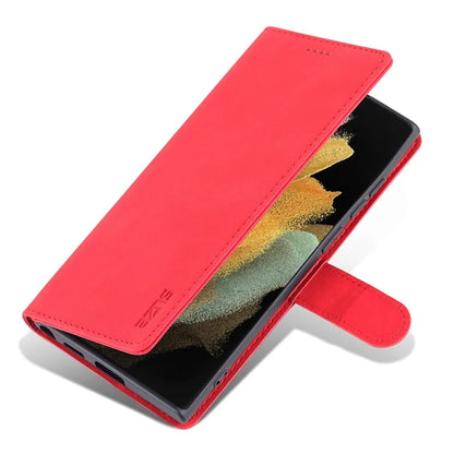 AZNS For Samsung Galaxy S24 Ultra Case Leather Protected Fully Folio Flip Stand Phone Shell