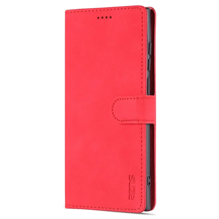 AZNS For Samsung Galaxy S24 Ultra Case Leather Protected Fully Folio Flip Stand Phone Shell