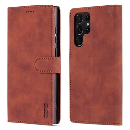 AZNS For Samsung Galaxy S24 Ultra Case Leather Protected Fully Folio Flip Stand Phone Shell