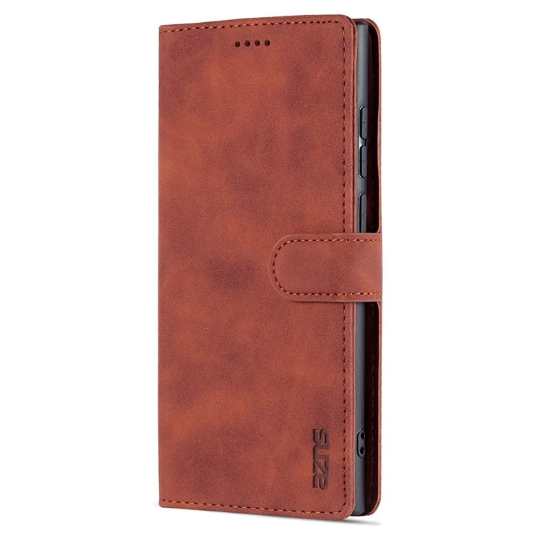 AZNS For Samsung Galaxy S24 Ultra Case Leather Protected Fully Folio Flip Stand Phone Shell