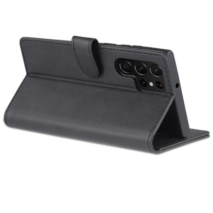 AZNS For Samsung Galaxy S24 Ultra Case Leather Protected Fully Folio Flip Stand Phone Shell