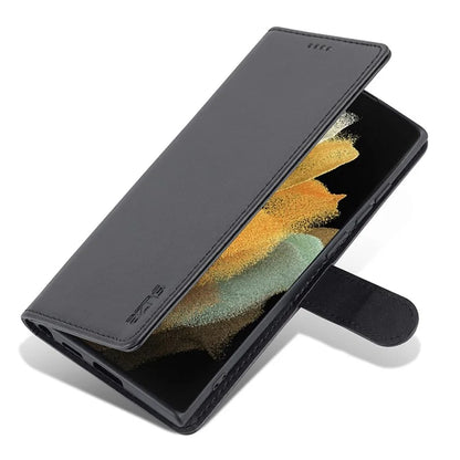 AZNS For Samsung Galaxy S24 Ultra Case Leather Protected Fully Folio Flip Stand Phone Shell