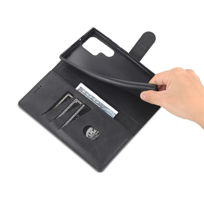 AZNS For Samsung Galaxy S24 Ultra Case Leather Protected Fully Folio Flip Stand Phone Shell