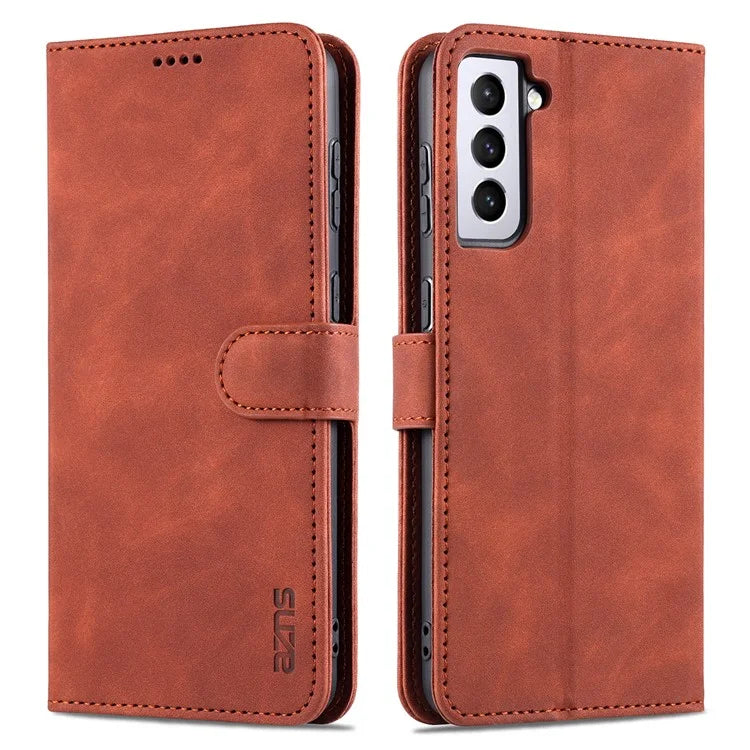 AZNS For Samsung Galaxy S24+ Phone Case Shockproof PU Leather Card Slots Phone Cover