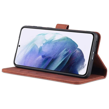 AZNS For Samsung Galaxy S24+ Phone Case Shockproof PU Leather Card Slots Phone Cover