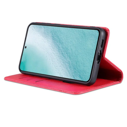 AZNS For Samsung Galaxy S24 Case PU Leather+TPU Magnetic Suction Phone Shell Cover