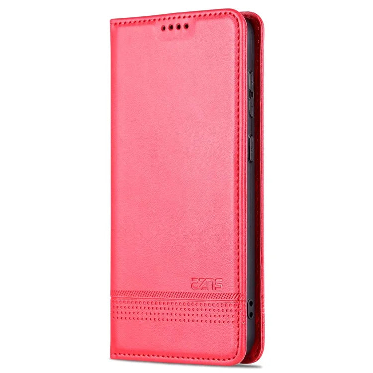 AZNS For Samsung Galaxy S24 Case PU Leather+TPU Magnetic Suction Phone Shell Cover