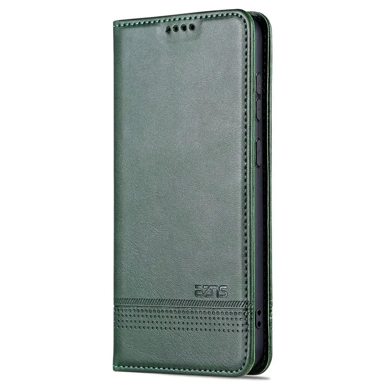 AZNS For Samsung Galaxy S24 Case PU Leather+TPU Magnetic Suction Phone Shell Cover
