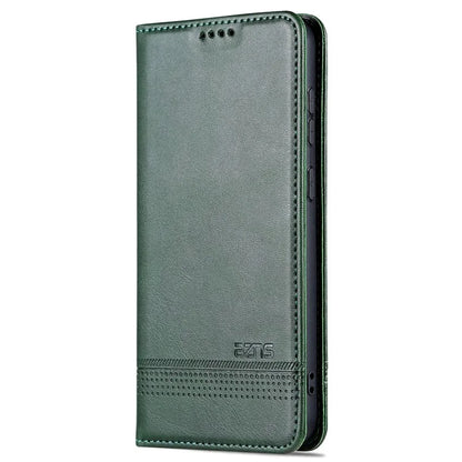 AZNS For Samsung Galaxy S24 Case PU Leather+TPU Magnetic Suction Phone Shell Cover