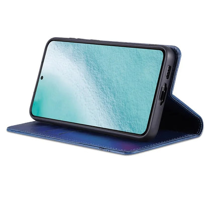 AZNS For Samsung Galaxy S24 Case PU Leather+TPU Magnetic Suction Phone Shell Cover
