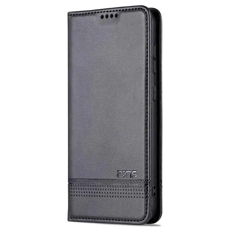 AZNS For Samsung Galaxy S24 Case PU Leather+TPU Magnetic Suction Phone Shell Cover