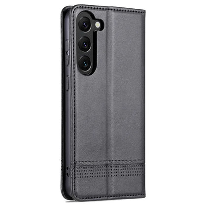 AZNS For Samsung Galaxy S24 Case PU Leather+TPU Magnetic Suction Phone Shell Cover