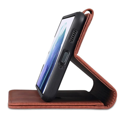 AZNS For Samsung Galaxy S24 Cell Phone Case Wallet Stand PU Leather Shell Phone Cover