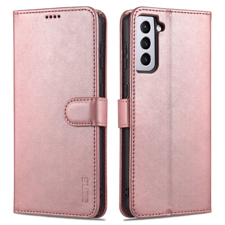 AZNS For Samsung Galaxy S24 Cell Phone Case Wallet Stand PU Leather Shell Phone Cover