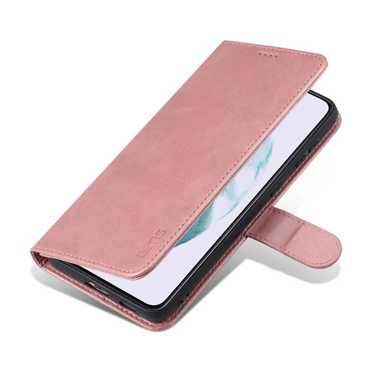 AZNS For Samsung Galaxy S24 Cell Phone Case Wallet Stand PU Leather Shell Phone Cover