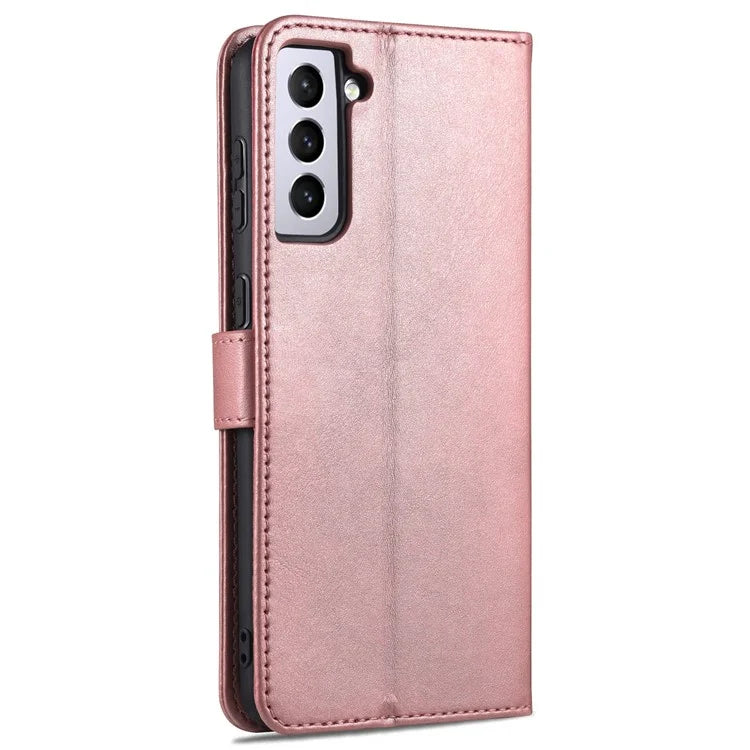 AZNS For Samsung Galaxy S24 Cell Phone Case Wallet Stand PU Leather Shell Phone Cover