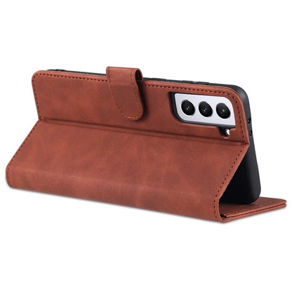 AZNS For Samsung Galaxy S24 Cell Phone Case Wallet Stand PU Leather Shell Phone Cover