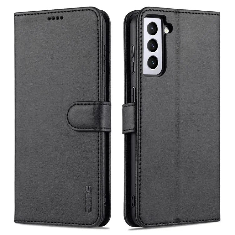 AZNS For Samsung Galaxy S24 Cell Phone Case Wallet Stand PU Leather Shell Phone Cover