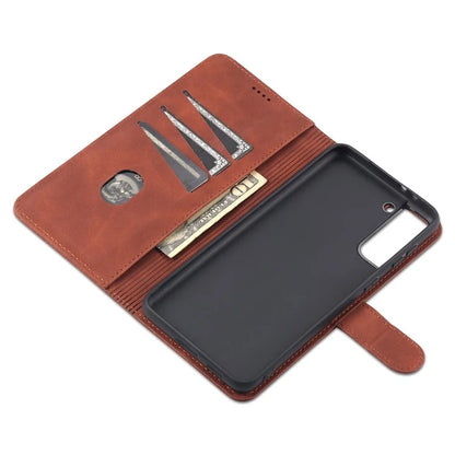 AZNS For Samsung Galaxy S24 Cell Phone Case Wallet Stand PU Leather Shell Phone Cover