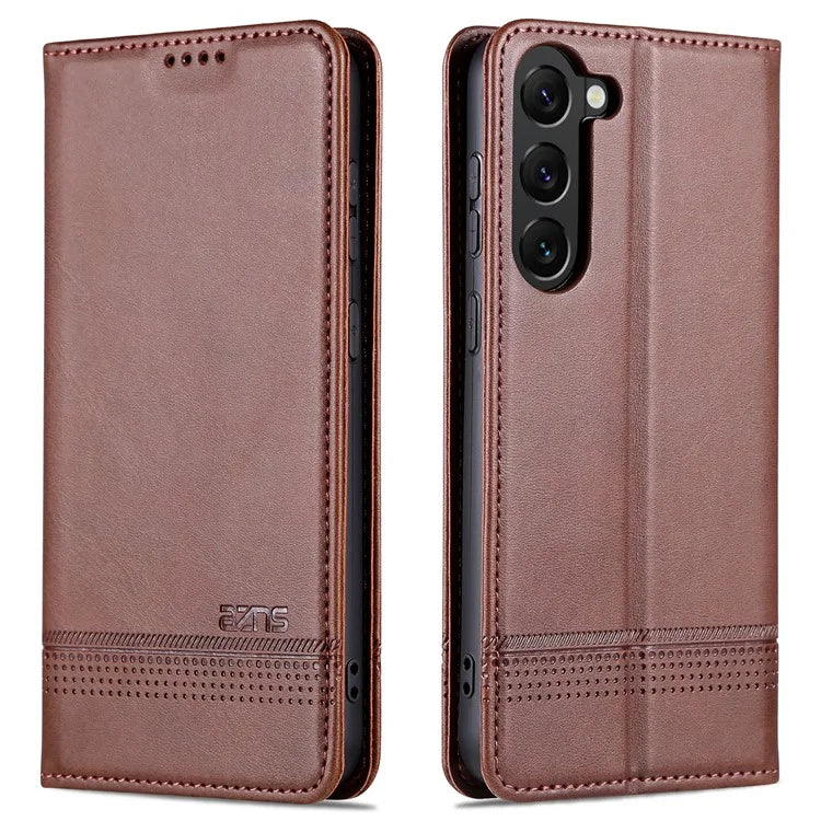AZNS For Samsung Galaxy S24+ Case Scratch-resistant PU Leather+TPU Stand Phone Protector