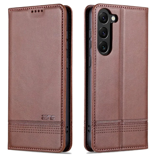 AZNS For Samsung Galaxy S24+ Case Scratch-resistant PU Leather+TPU Stand Phone Protector