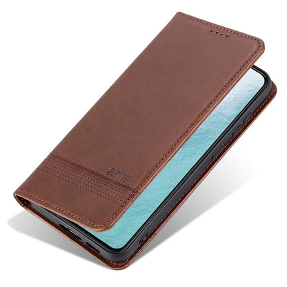 AZNS For Samsung Galaxy S24+ Case Scratch-resistant PU Leather+TPU Stand Phone Protector