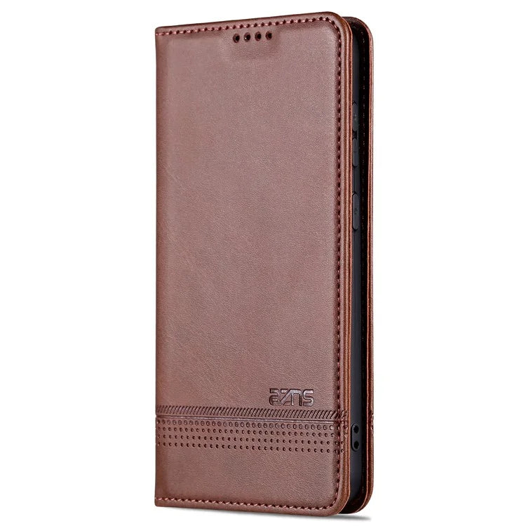 AZNS For Samsung Galaxy S24+ Case Scratch-resistant PU Leather+TPU Stand Phone Protector
