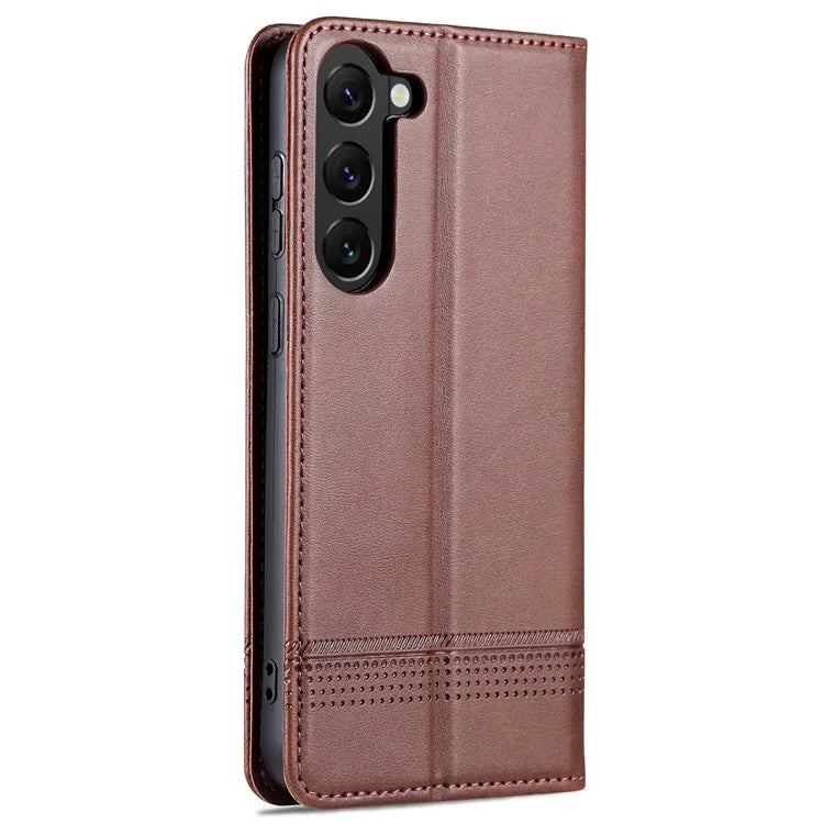 AZNS For Samsung Galaxy S24+ Case Scratch-resistant PU Leather+TPU Stand Phone Protector