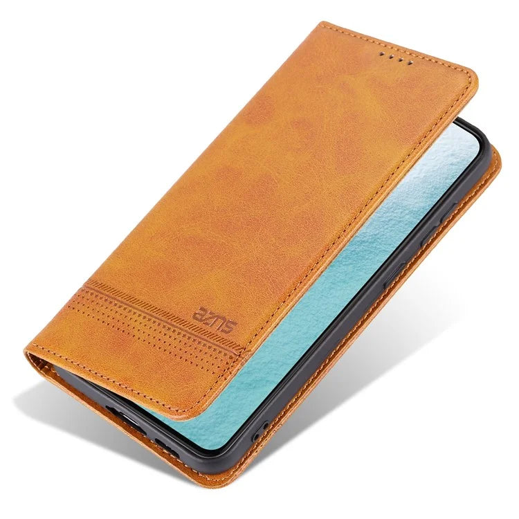 AZNS For Samsung Galaxy S24+ Case Scratch-resistant PU Leather+TPU Stand Phone Protector