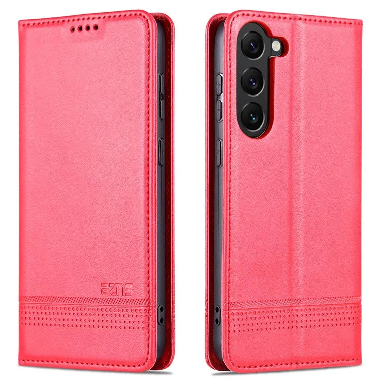 AZNS For Samsung Galaxy S24+ Case Scratch-resistant PU Leather+TPU Stand Phone Protector