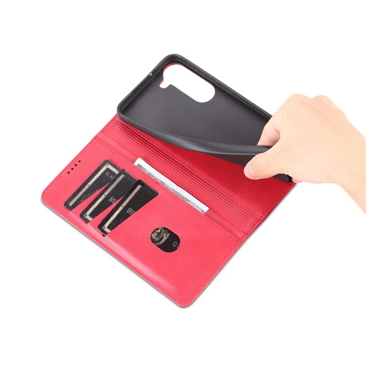 AZNS For Samsung Galaxy S24+ Case Scratch-resistant PU Leather+TPU Stand Phone Protector
