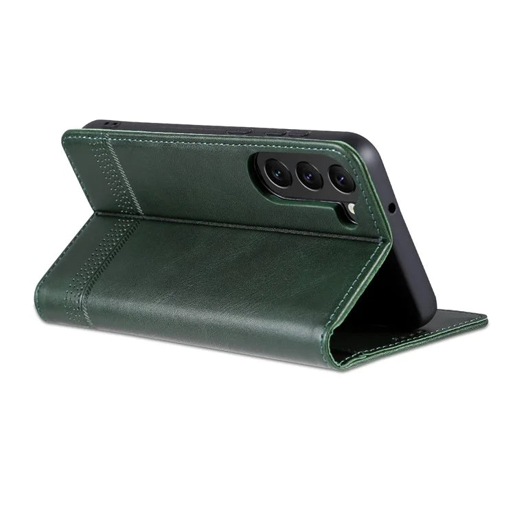 AZNS For Samsung Galaxy S24+ Case Scratch-resistant PU Leather+TPU Stand Phone Protector