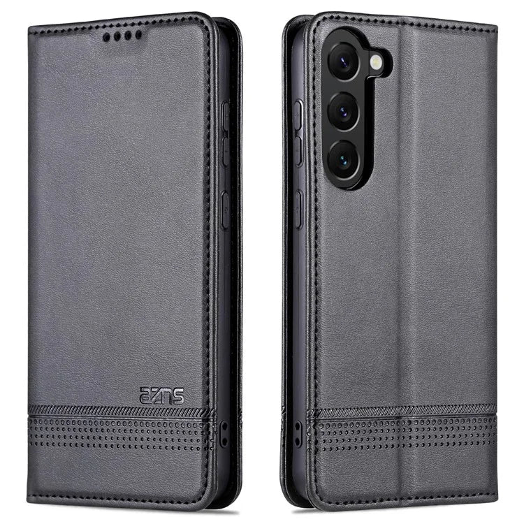 AZNS For Samsung Galaxy S24+ Case Scratch-resistant PU Leather+TPU Stand Phone Protector