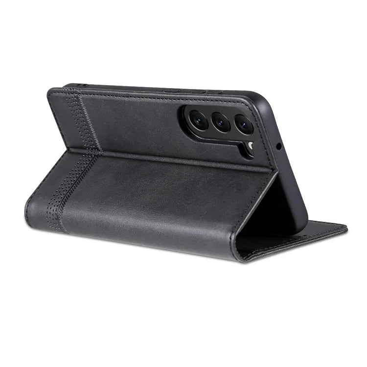 AZNS For Samsung Galaxy S24+ Case Scratch-resistant PU Leather+TPU Stand Phone Protector