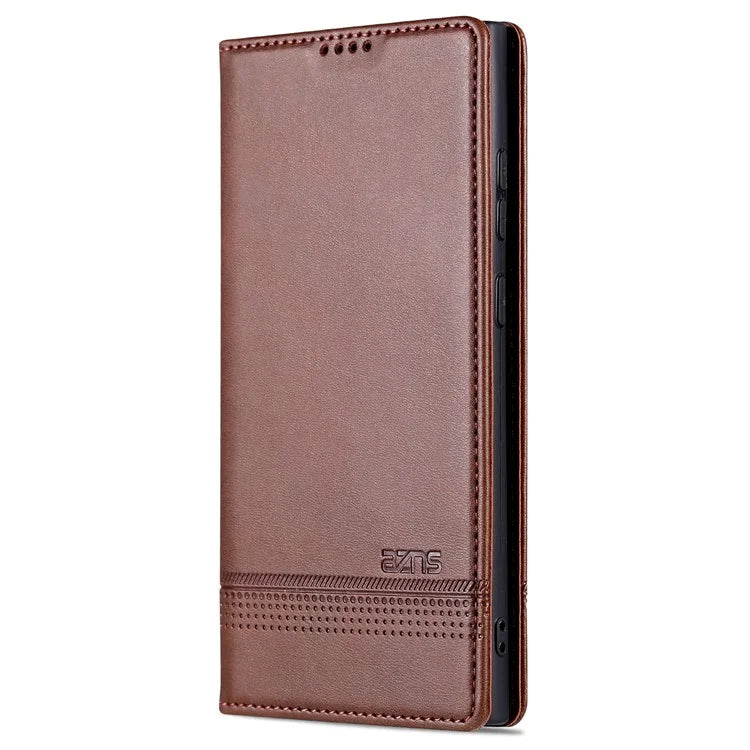 AZNS For Samsung Galaxy S24 Ultra Case Magnetic Suction Leather Phone Cover with Wallet Stand