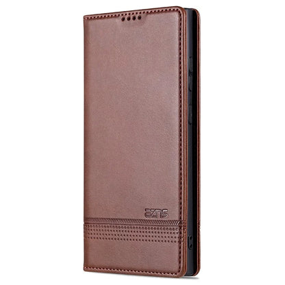 AZNS For Samsung Galaxy S24 Ultra Case Magnetic Suction Leather Phone Cover with Wallet Stand