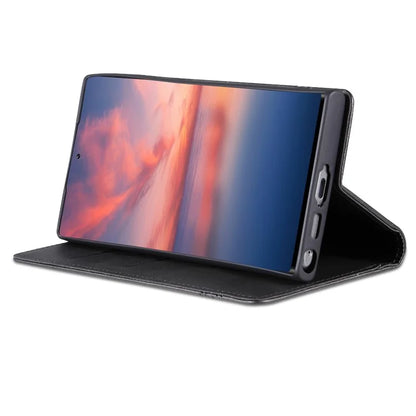 AZNS For Samsung Galaxy S24 Ultra Case Magnetic Suction Leather Phone Cover with Wallet Stand