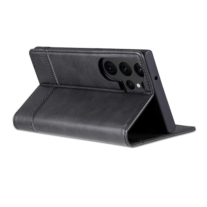 AZNS For Samsung Galaxy S24 Ultra Case Magnetic Suction Leather Phone Cover with Wallet Stand