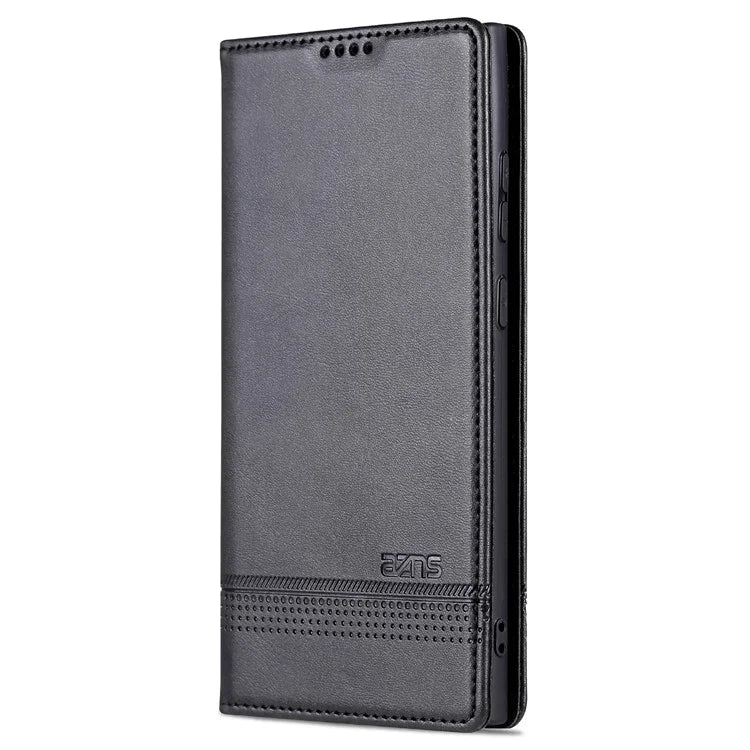 AZNS For Samsung Galaxy S24 Ultra Case Magnetic Suction Leather Phone Cover with Wallet Stand