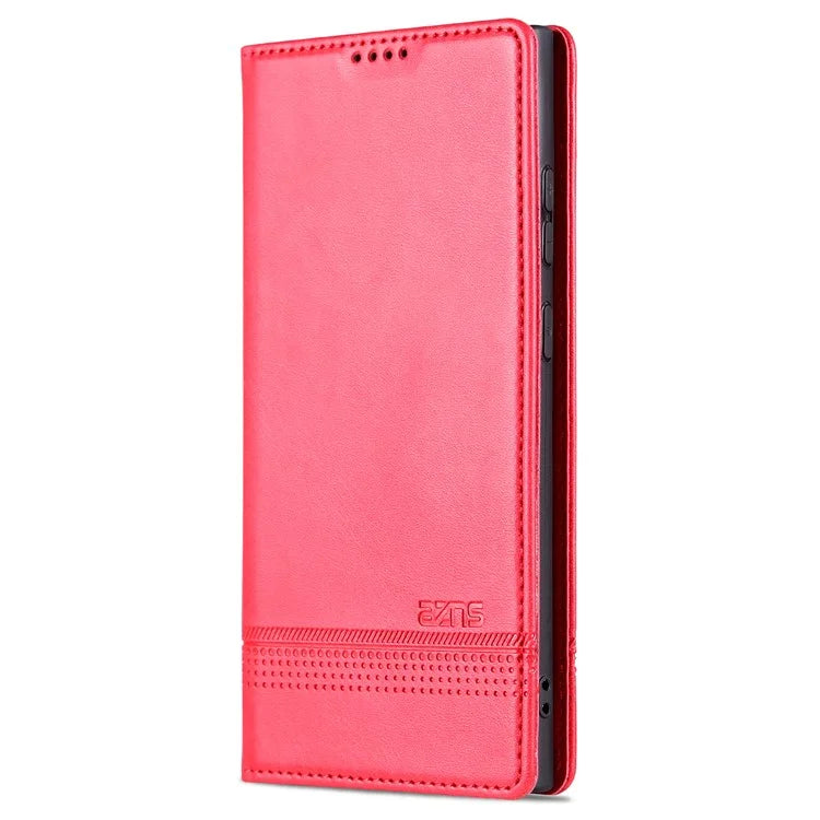 AZNS For Samsung Galaxy S24 Ultra Case Magnetic Suction Leather Phone Cover with Wallet Stand