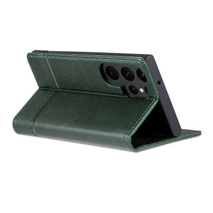 AZNS For Samsung Galaxy S24 Ultra Case Magnetic Suction Leather Phone Cover with Wallet Stand