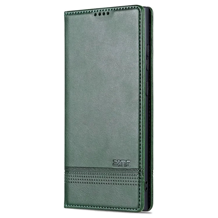 AZNS For Samsung Galaxy S24 Ultra Case Magnetic Suction Leather Phone Cover with Wallet Stand