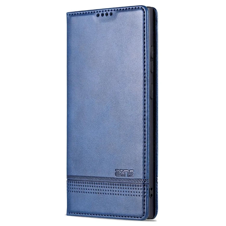 AZNS For Samsung Galaxy S24 Ultra Case Magnetic Suction Leather Phone Cover with Wallet Stand