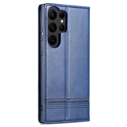 AZNS For Samsung Galaxy S24 Ultra Case Magnetic Suction Leather Phone Cover with Wallet Stand