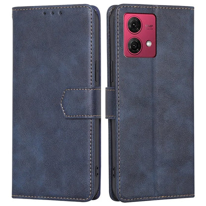 For Motorola Moto G84 5G Case PU Leather RFID Blocking Cowhide Texture Phone Protector