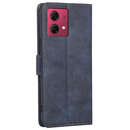 For Motorola Moto G84 5G Case PU Leather RFID Blocking Cowhide Texture Phone Protector