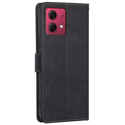 For Motorola Moto G84 5G Case PU Leather RFID Blocking Cowhide Texture Phone Protector